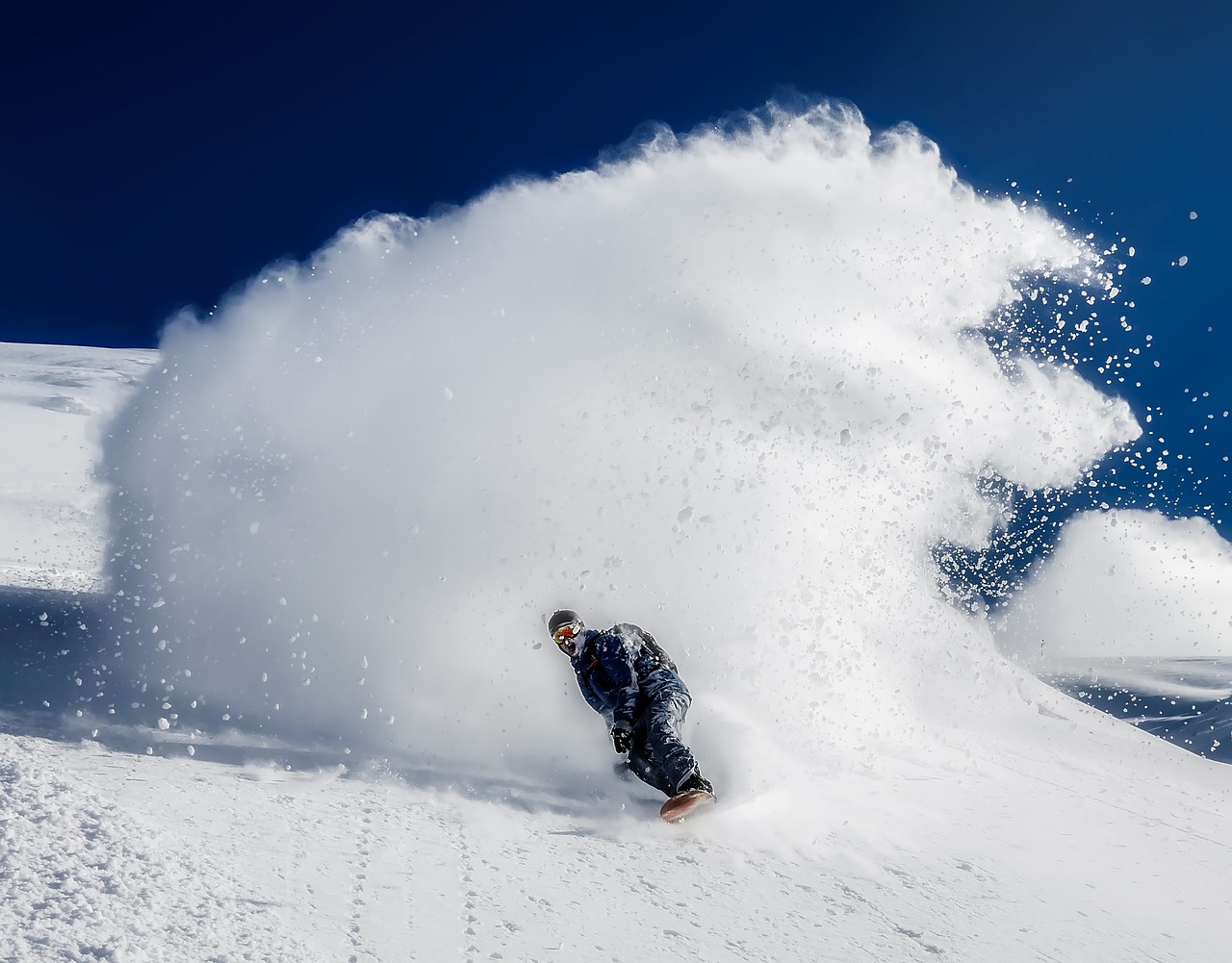 snowboarding, ski slope, mountains